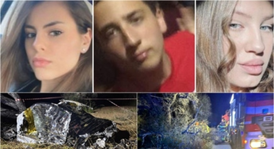 Un'auto si è ribaltata e ha preso fuoco: morti tre giovani di Torchiarolo. Inutili i soccorsi, strada chiusa per le indagini.