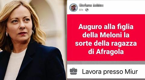 Un messaggio di odio apparso sui social scatena polemiche trasversali: si indaga sull'autore, forse legato al Ministero dell’Istruzione.