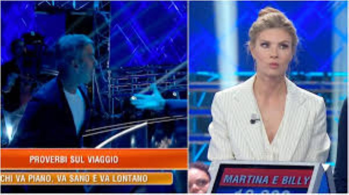 Scintille in diretta a L’Eredità: Billy Costacurta lascia lo studio dopo un acceso botta e risposta con Martina Colombari